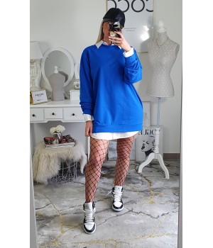 Robe sweat bleu royal