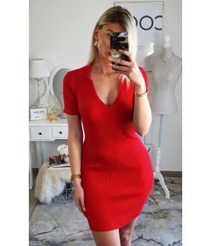 Red polo dress