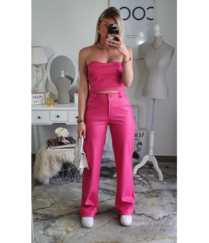 Pink imitation trouser set