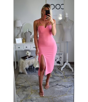 Midi classy pink dress