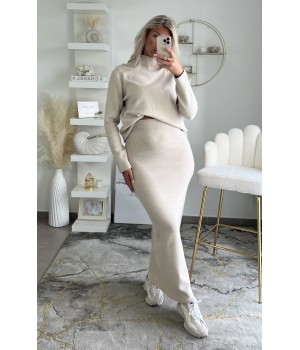 Ensemble jupe beige
