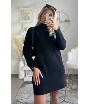 Black simplicity sweater dress