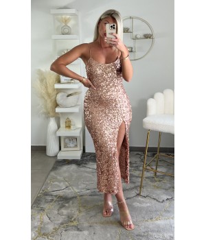 Robe midi fente champagne...