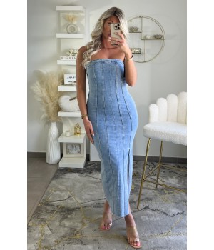 Robe bustier tube jeans