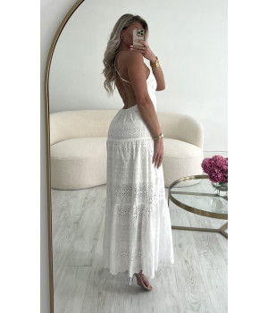 Long white backless...