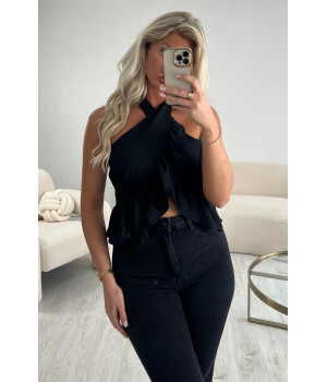 Top croisé black dos nu
