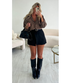 Jupe short en cuir hotsell