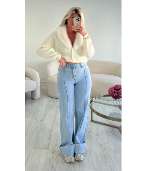 Cardigan fourrure white