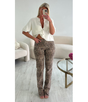 Jeans motif léopard