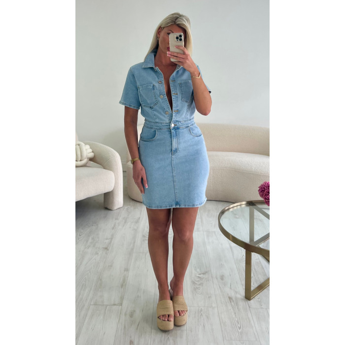Robe jeans bleue