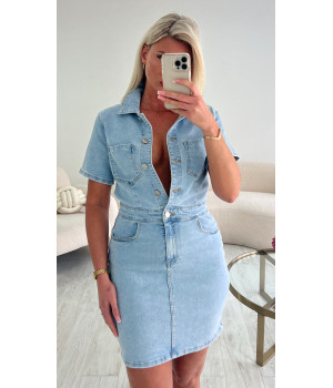 Robe jeans bleue