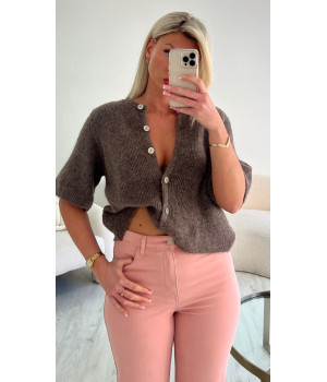 Gilet sans manche marron