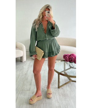 khaki cotton gas set