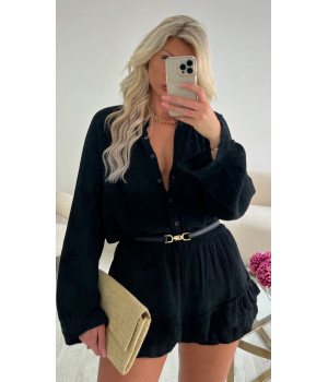 Ensemble gaz de coton black