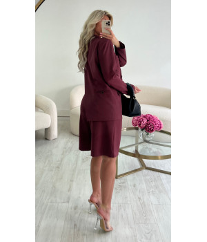 Blazer dos échancré cerise