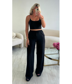 Black casual couture trousers