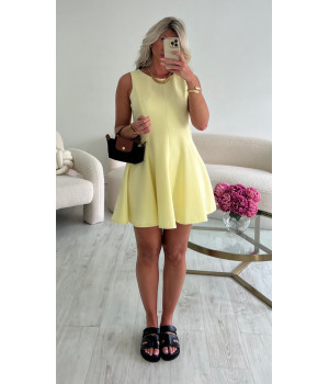 Lemon peplum dress