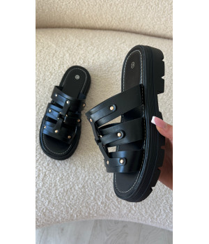 Celine black flip-flops