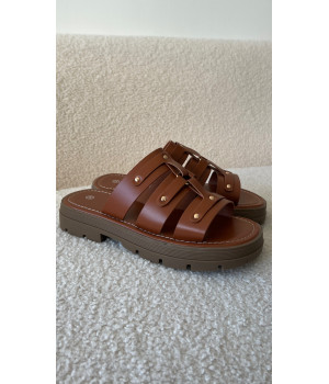 Celine camel flip-flops