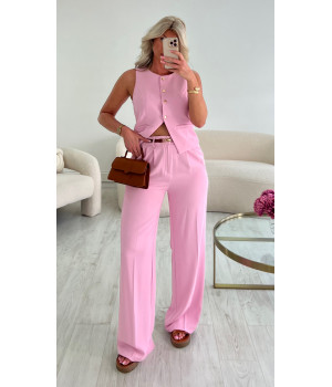 Pink bolero top with gold...