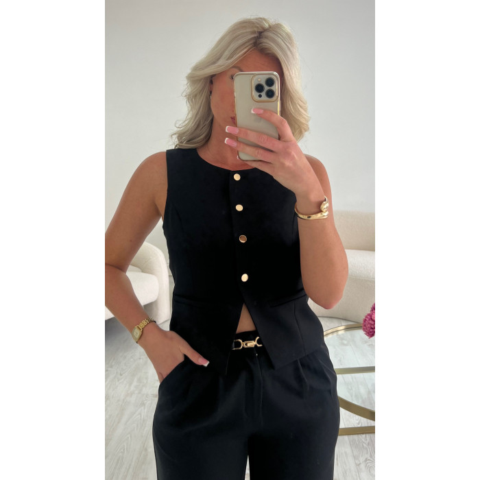 Top boléro noir