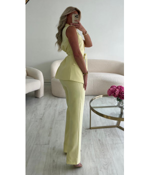 Blazer jaune sans manches