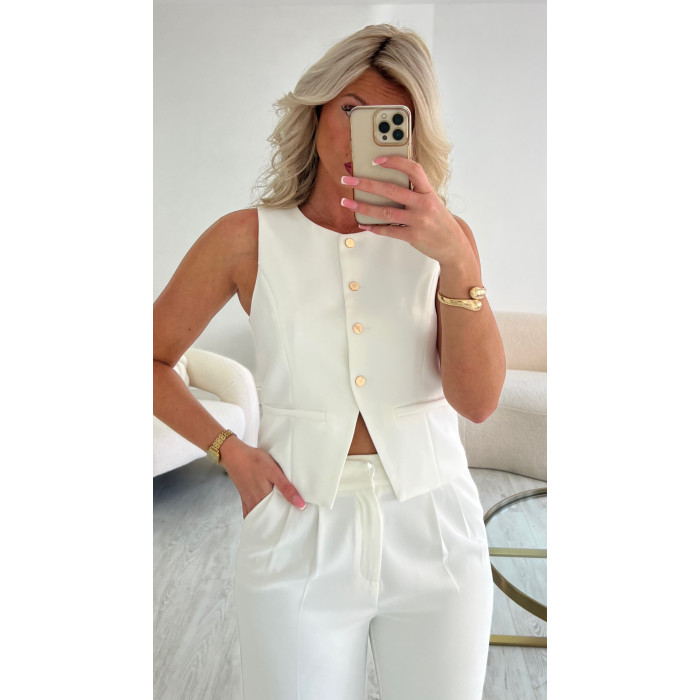 Top boléro blanc