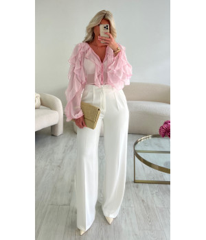 Pantalon fluide blanc
