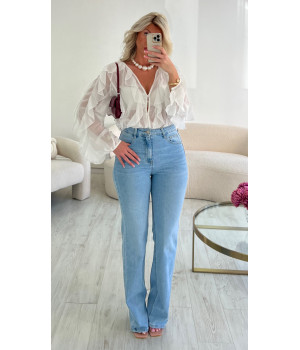 Chemise mousseline volant...