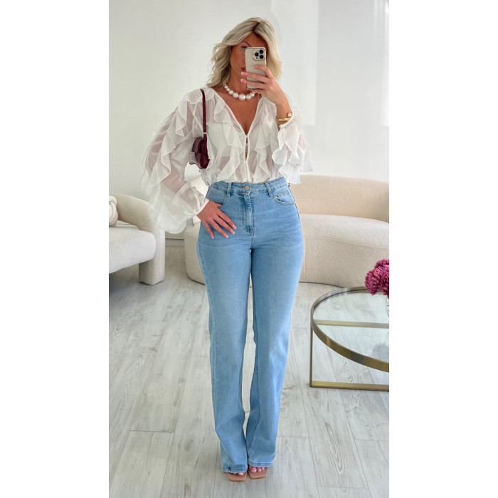 Chemise mousseline blanc