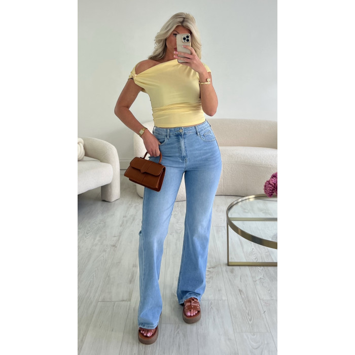 Top jaune