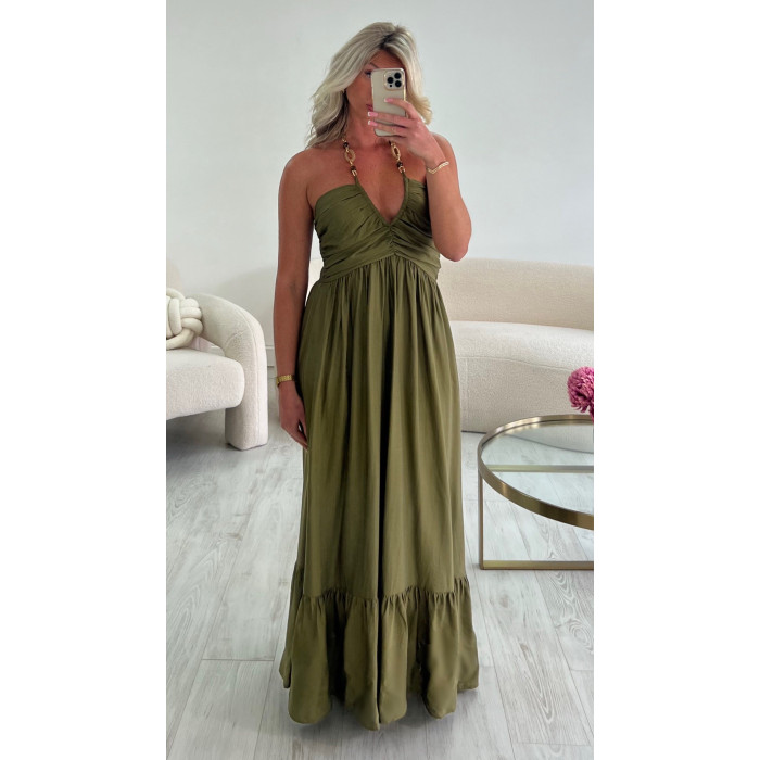 robe longue kaki