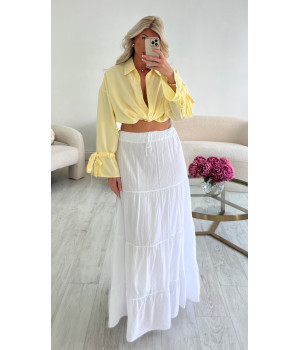 Jupe longue coton blanche