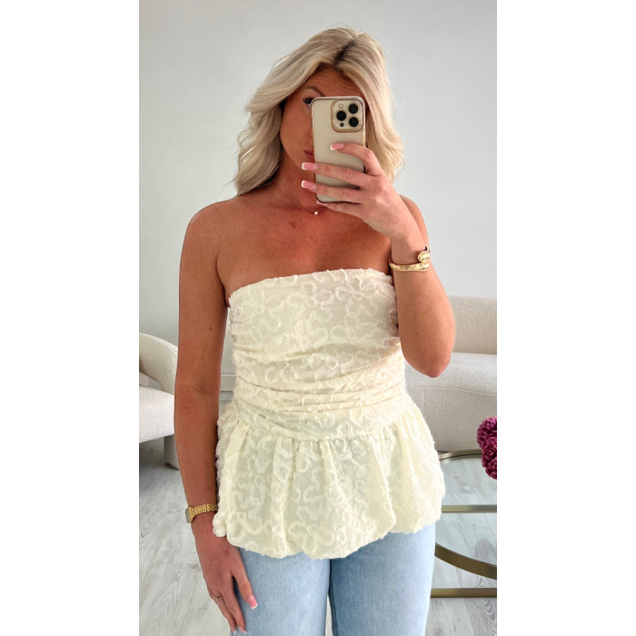Top bustier crème