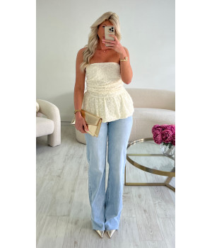 Top bustier crème