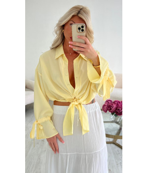 Yellow bow shirt