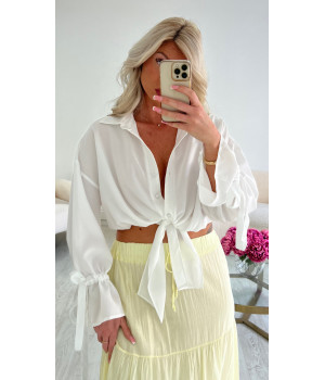 Chemise noeud blanche