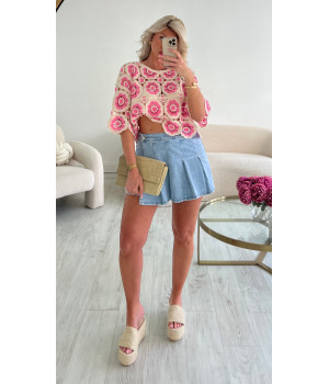 Pink crochet top