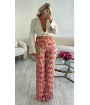 Colorful crochet pants