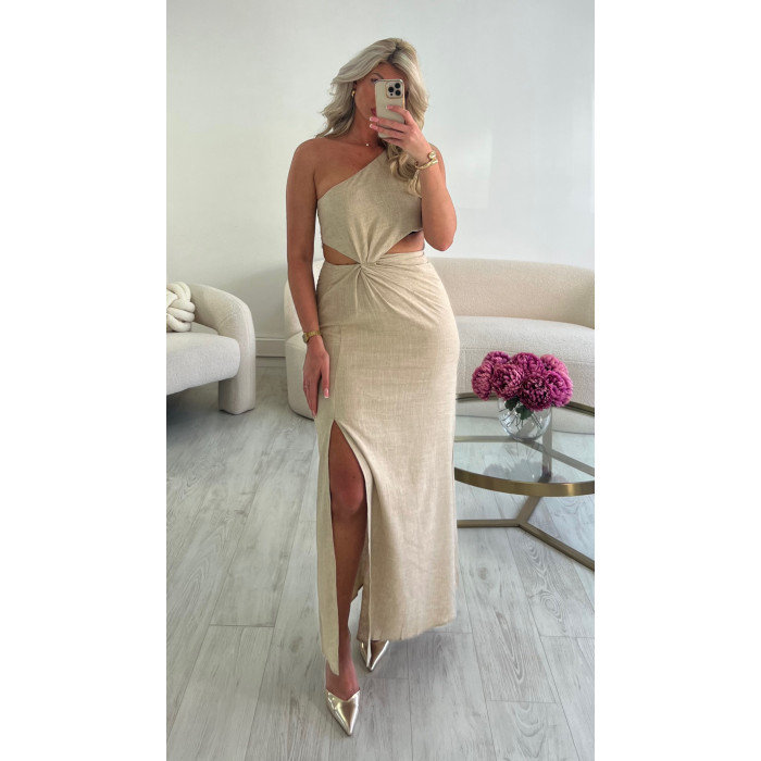 Robe lin beige