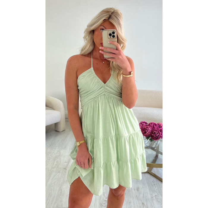 Robe coton verte