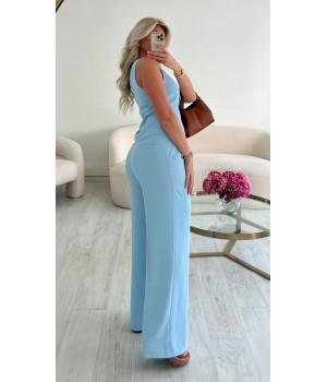 Pantalon fluide bleu