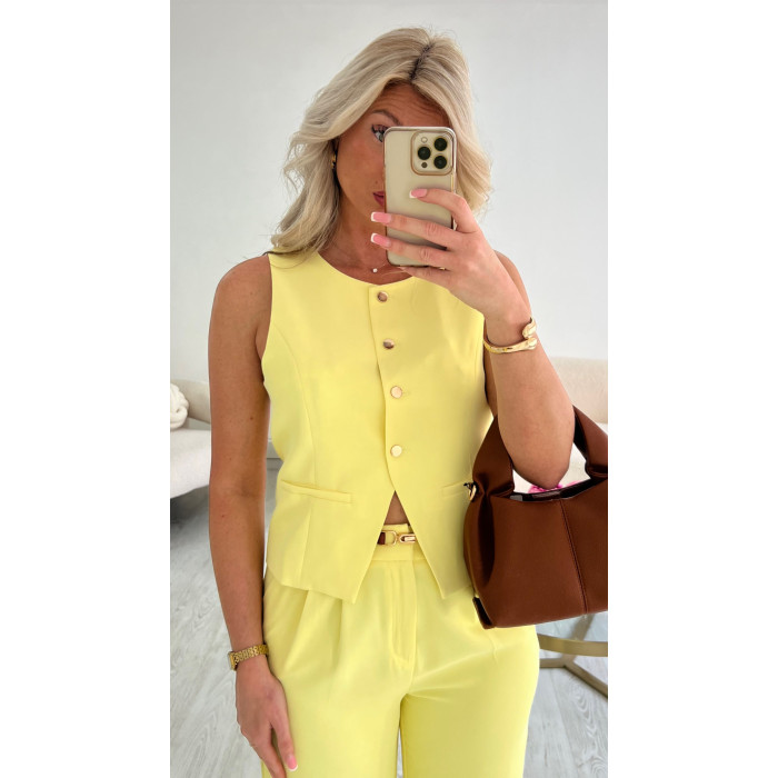 Top boléro jaune