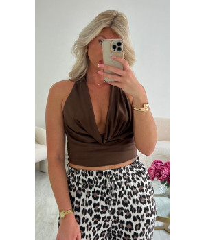 Chocolate halter top
