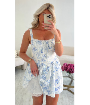 Robe fleurie bleue