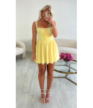 Robe corset jaune