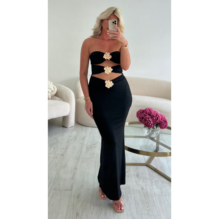 robe soirée été noir