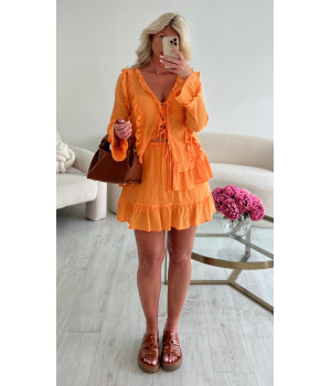 Orange cotton shirt and...