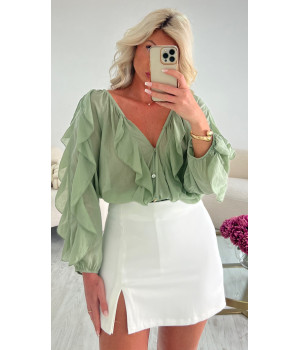 Jupe short fente white