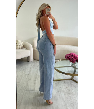 Jeans asymétrie bleu